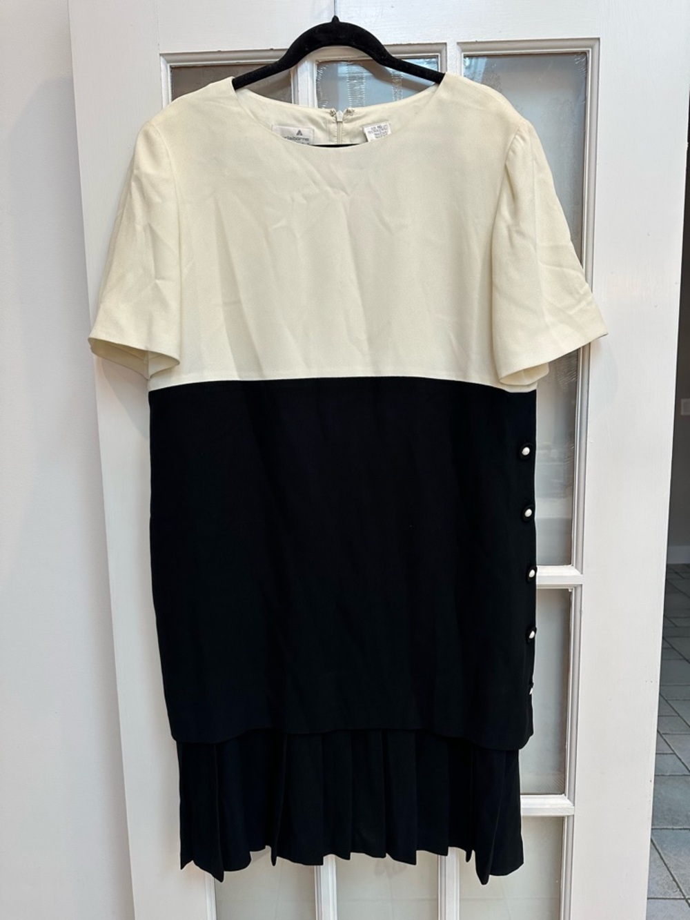 Vintage Liz Claiborne Y2K Two-Tone Retro Career Chic Midi Dress Plus Size 16